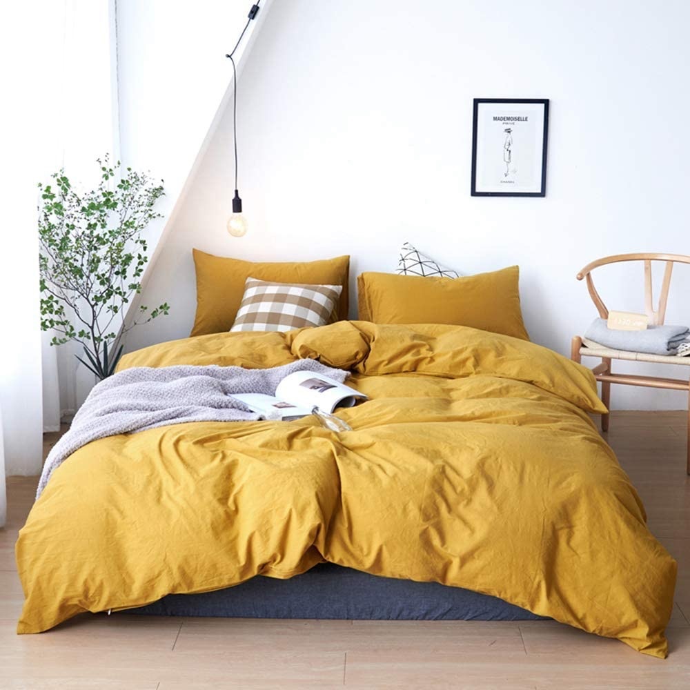 Urban outfitters mustard yellow duvet cover